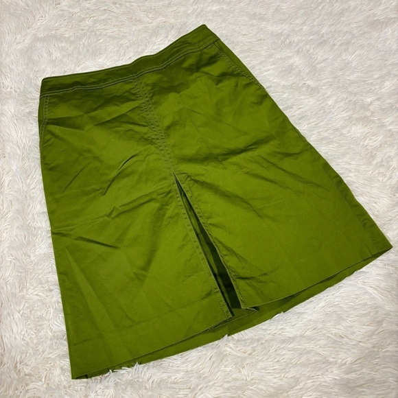 Talbots Kelly Olive Green front slit Business Skirt Woman’s Size OP - Picture 11 of 11